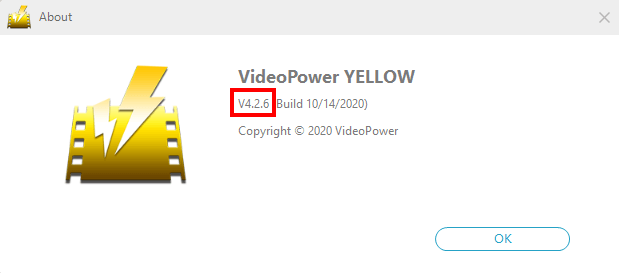 VideoPower YELLOW version, click about