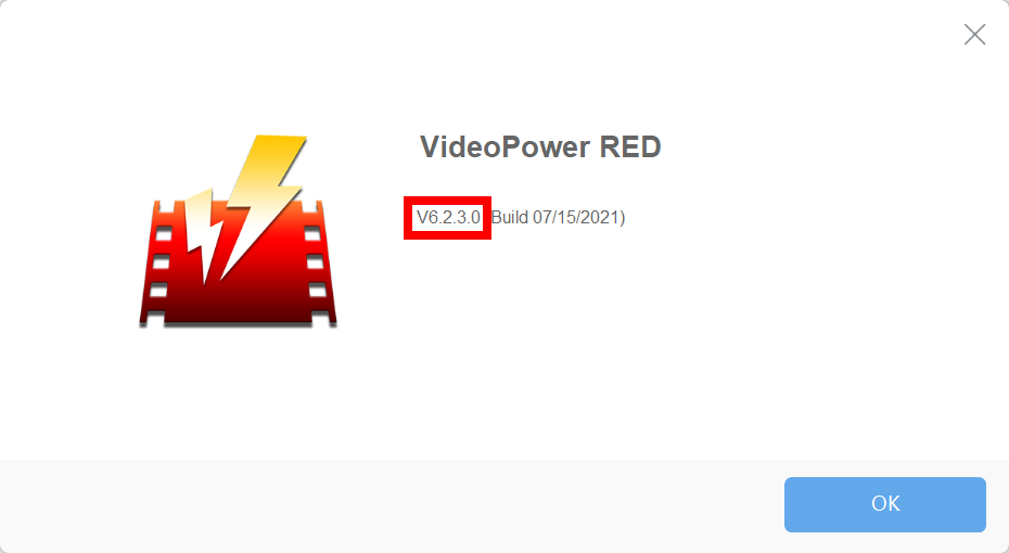 check product version VideoPower RED, check product version