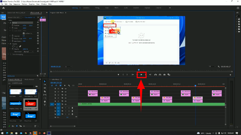 add highlights, preview the video