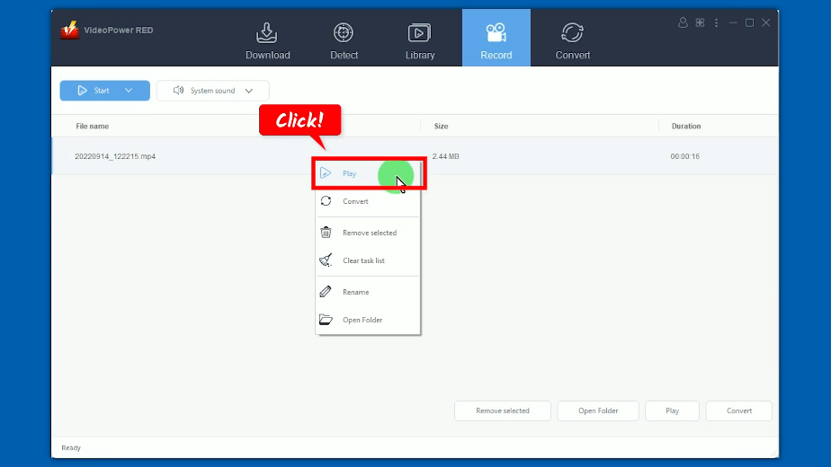 record vimeo video, preview the video