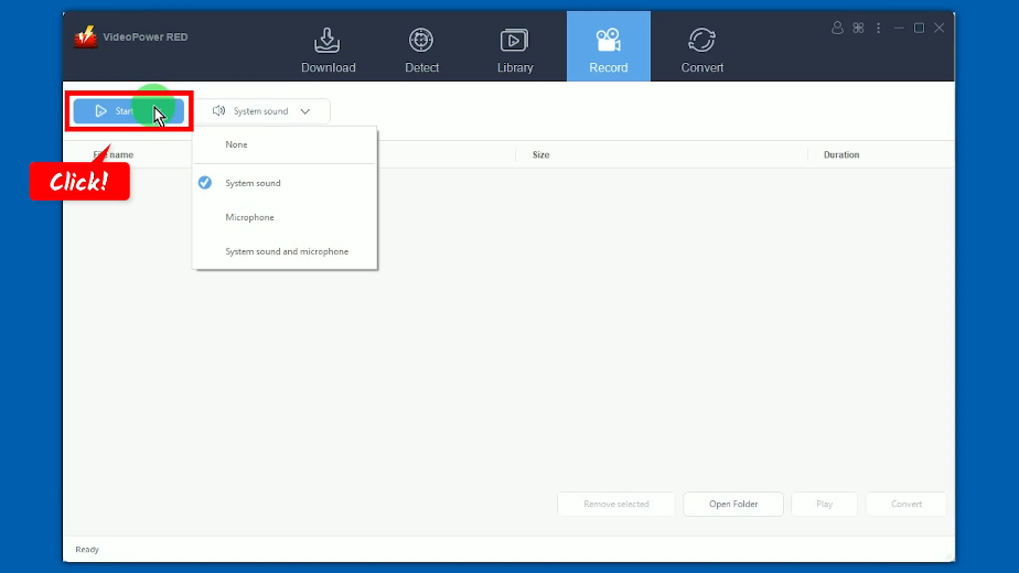 record vimeo video, choose a recording mode