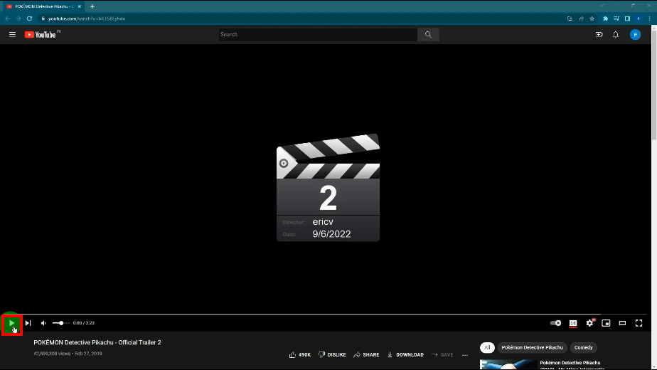 video downloader, play the video