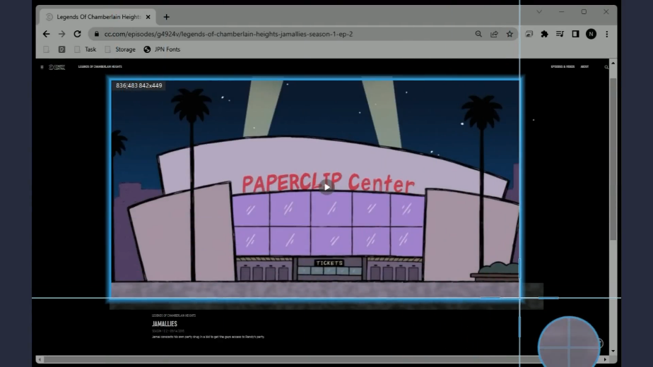 record comedy central videos, select a recording area
