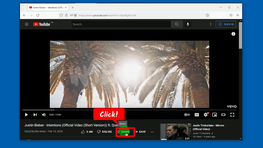 youtube hd video downloader, click share