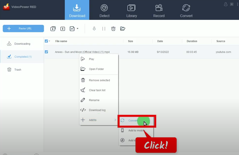 youtube to ipad converter, add to convert