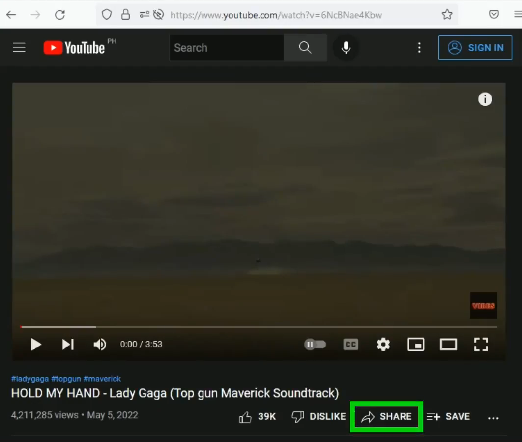 download youtube music playlist , click share
