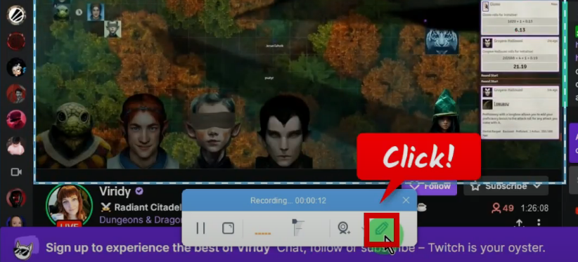 record twitch videos, enable annotation