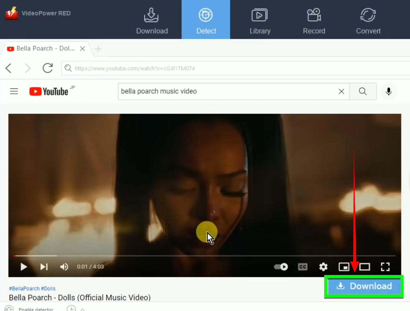 grab youtube videos, download video