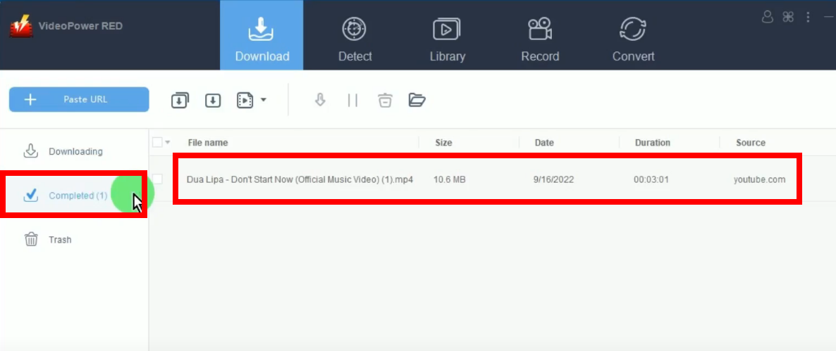 watch youtube videos offline, download completed