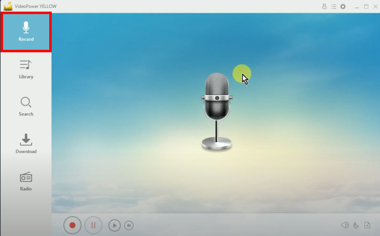 record pandora music, record function menu