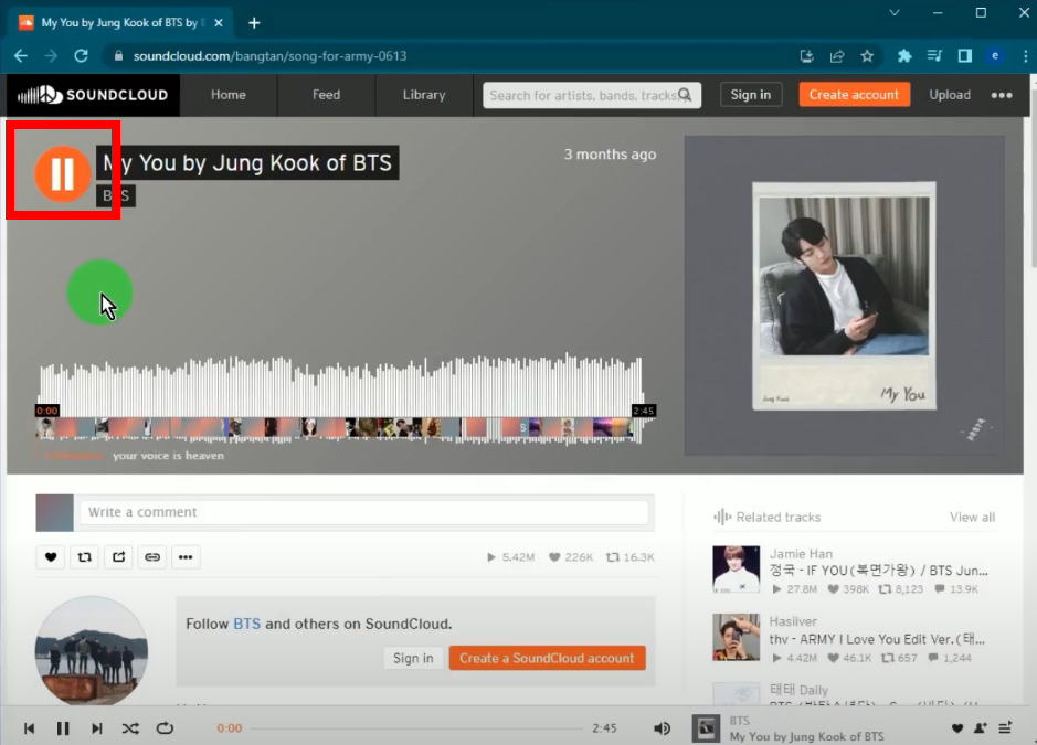 soundcloud recorder, play the music