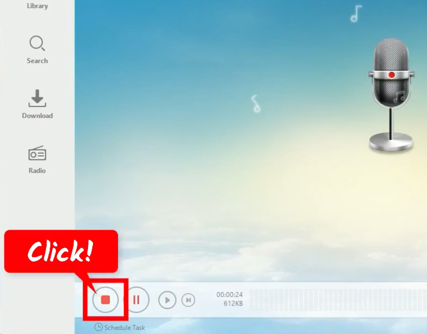 soundcloud recorder, stop recording