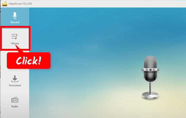 soundcloud recorder, library function menu