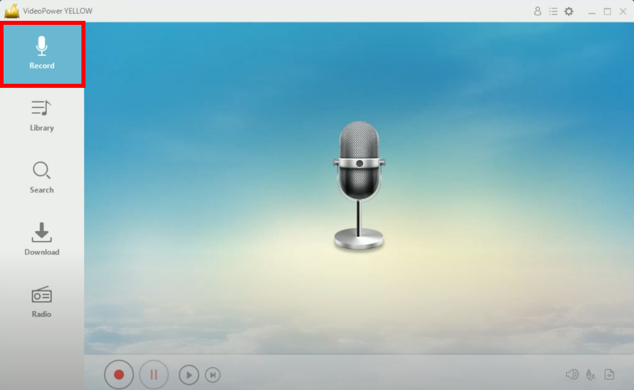 record saavn music, record function menu