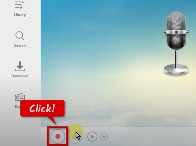 record saavn music, begin the recording