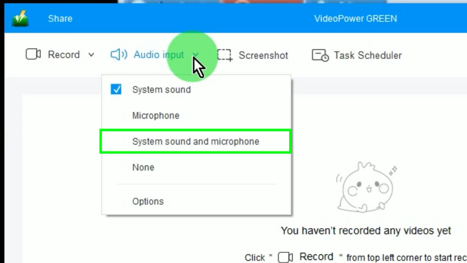 record chatrandom video calls, set to system sound and microphone