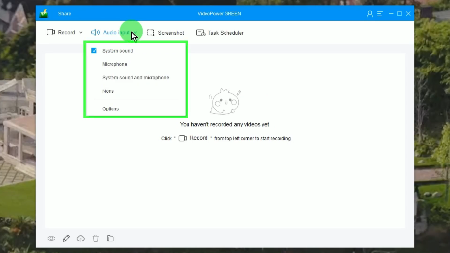 record hbo go, set to system sound