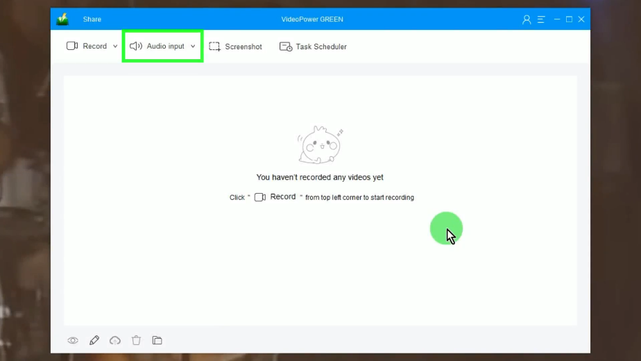 record pc screen with audio, audio input