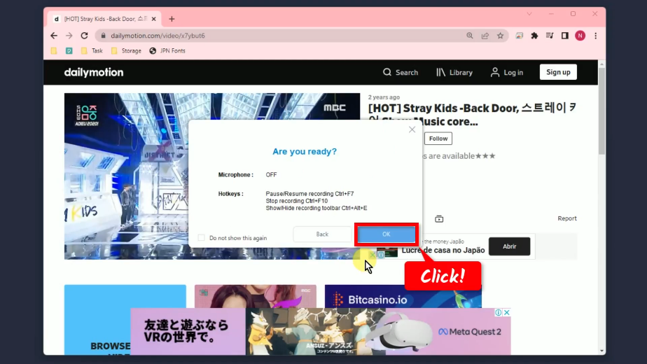 download dailymotion videos mp4, confirmation prompt