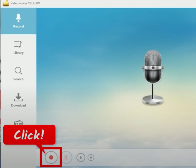 convert myspace music to mp3, begin the recording