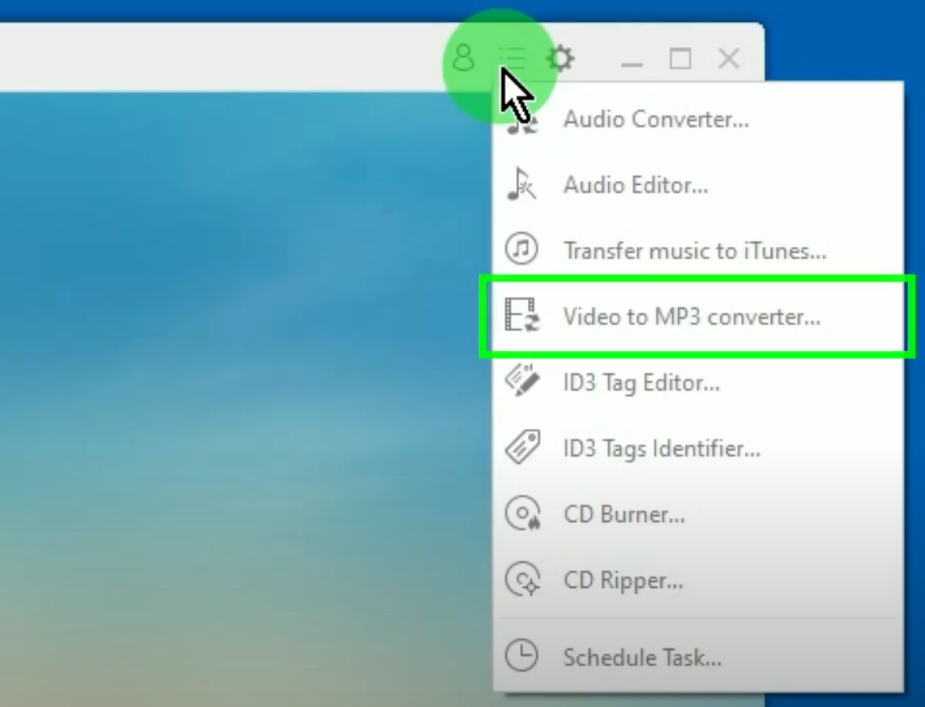 extract audio from video, open the video to mp3 converter