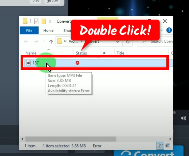convert mkv video to mp3, notification prompt