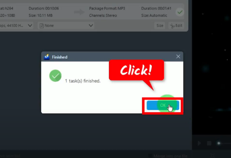 convert mkv video to mp3, notification prompt