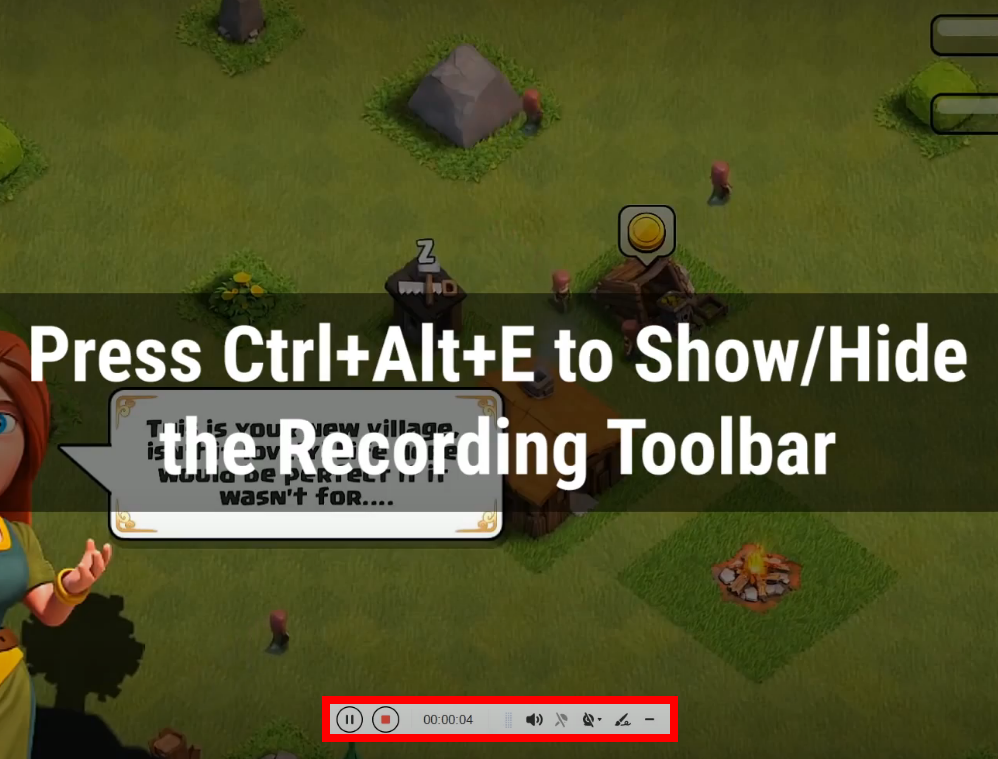 record clash of clans, recording begins