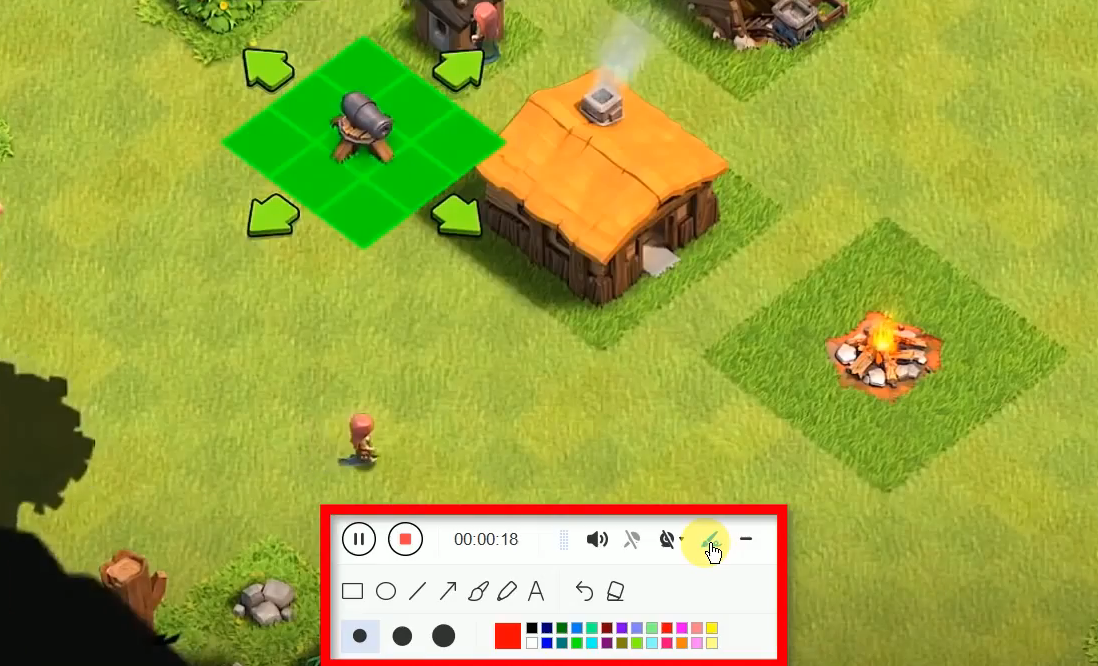 record clash of clans, add annotations
