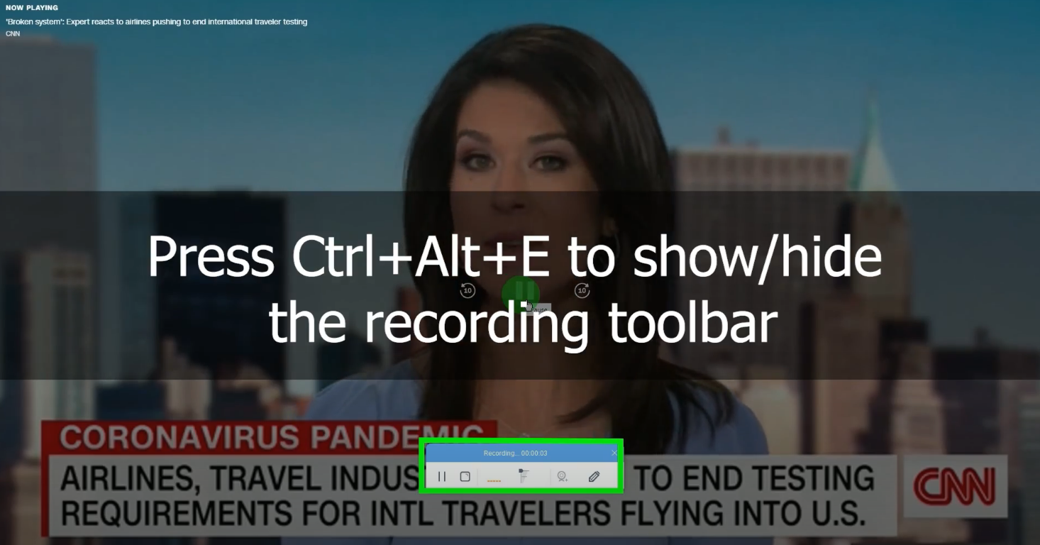 download cnn video, begin the recording