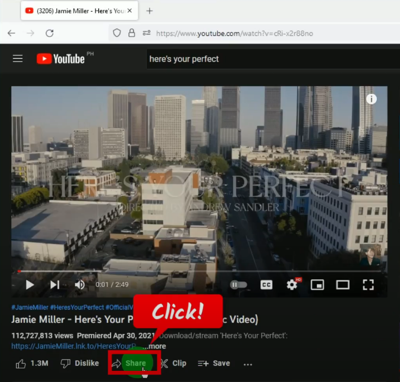 youtube downloader for pc, click share