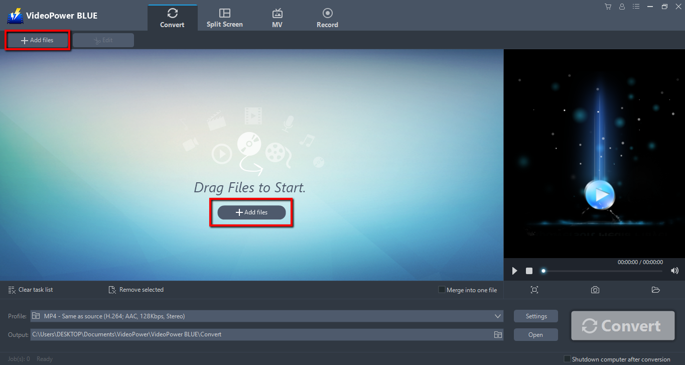 ビデオに画像を配置する、VideoPower BLUE、ファイルを追加する