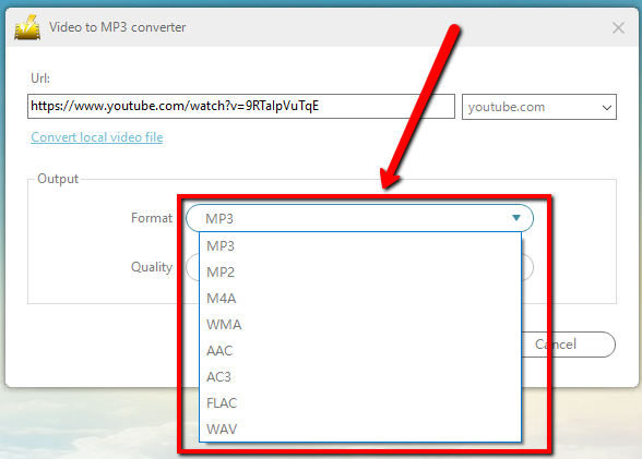  convert 4K YouTube video to MP3, VideoPower YELLOW, change format
