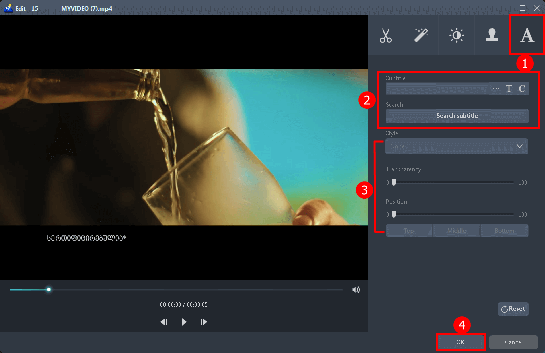 Edit video, add subtitles to MKV free, add subtitle