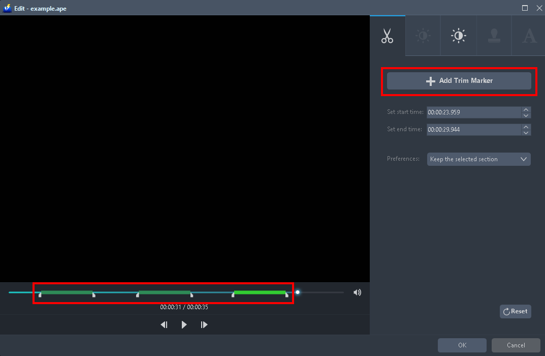 Convert format, ape file to mp3 converter, add multiple marker