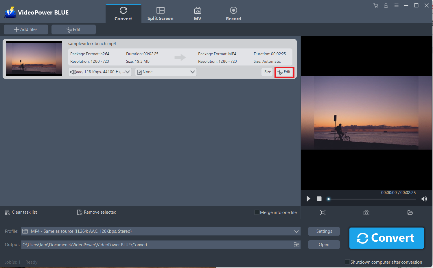 how to crop video for snapchat, VideoPower BLUE video editor program, edit