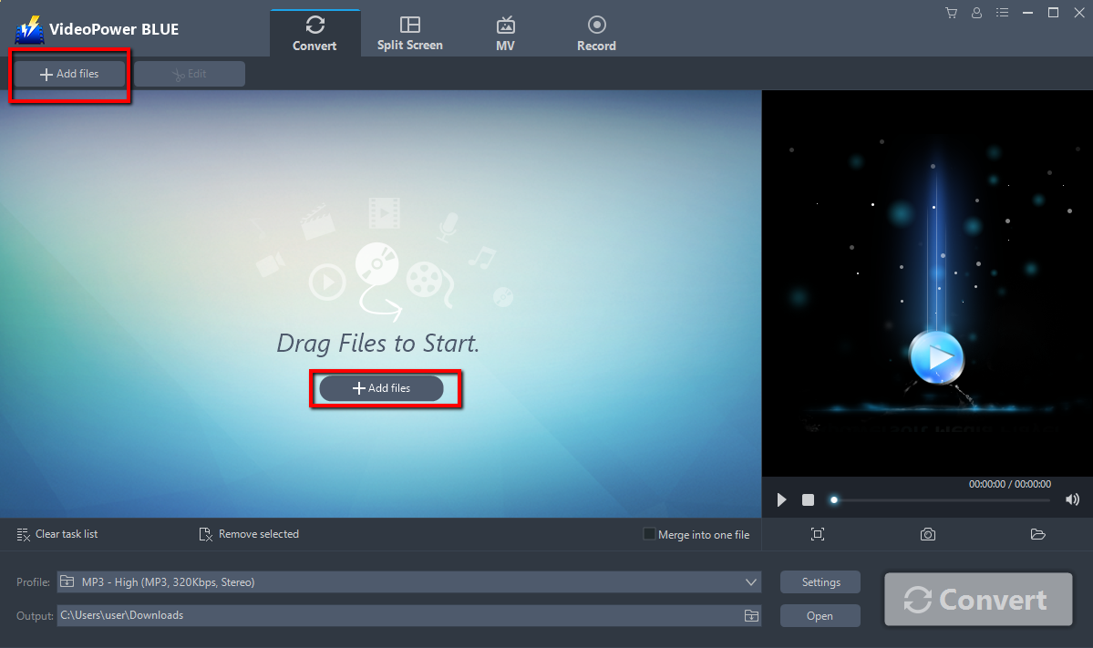 Best Video Converter Software, VideoPower BLUE, Add Files