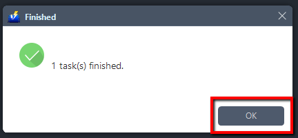 Convert Audiobook to MP3, VideoPower BLUE open the output folder.