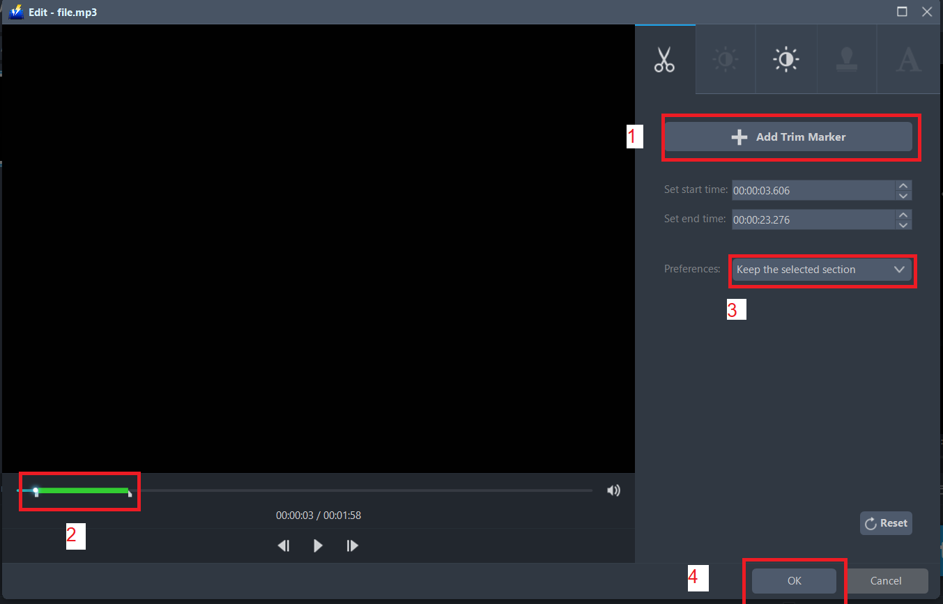 Best Video Converter Software, VideoPower BLUE, add trim