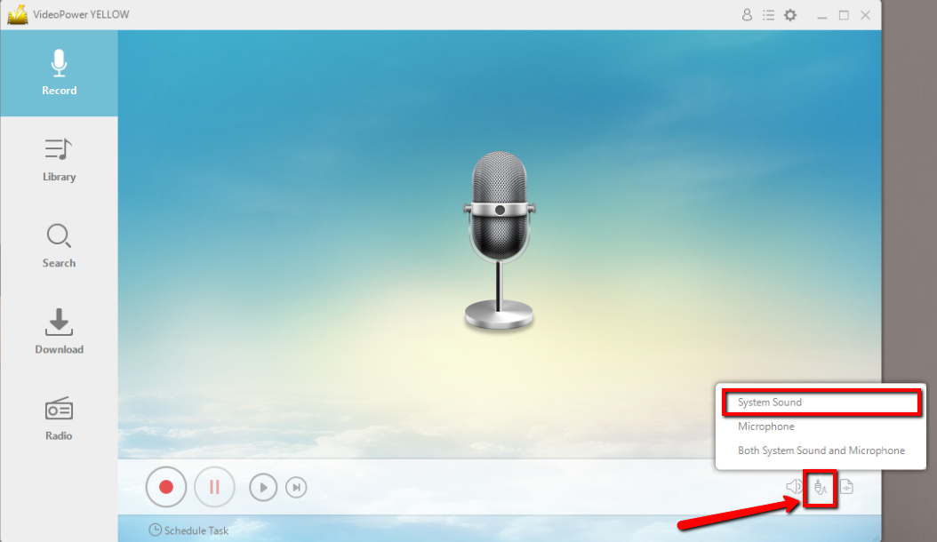 record audio, record music at home, select sound source