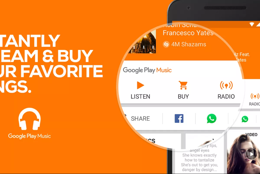 record audio, download Google Play Music, play the music