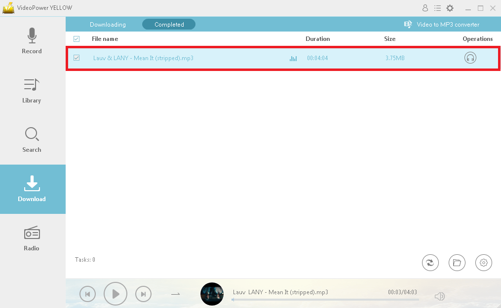 How to Download Songs from Youtube, VideoPower YELLOW, download complete