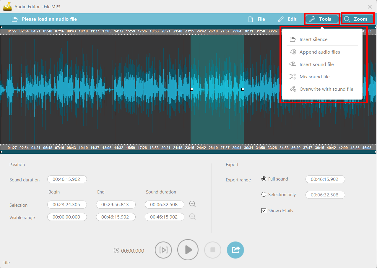 edit audio, VideoPower YELLOW