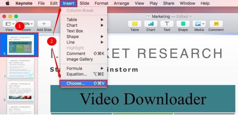 Embed a YouTube in Keynote, How Do I Embed a YouTube video in Keynote, recording modes