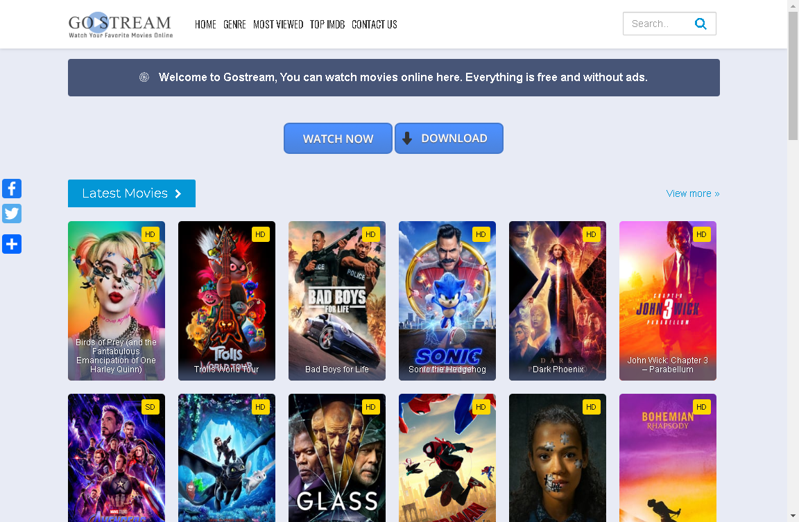 download video, Alternative Website to GoMovies, watch movies on GoStream for free 