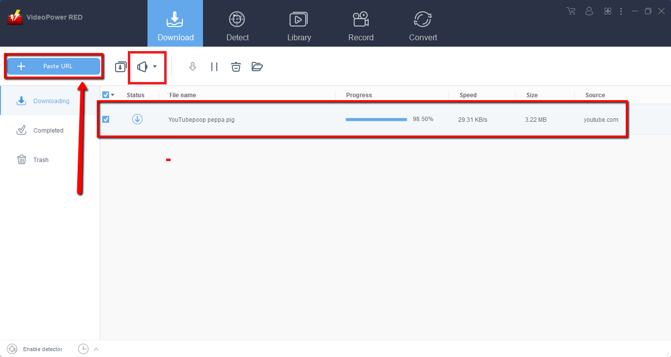 Download video, video downloader chrome, paste URL