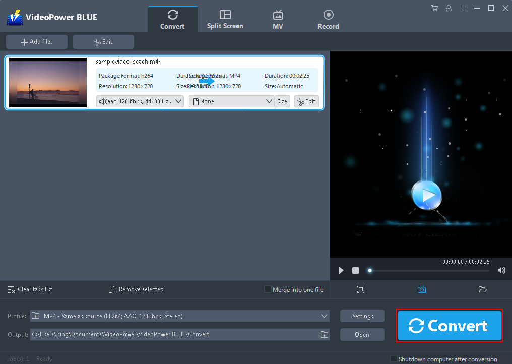 Best Video Converter Software, VideoPower BLUE, convert
