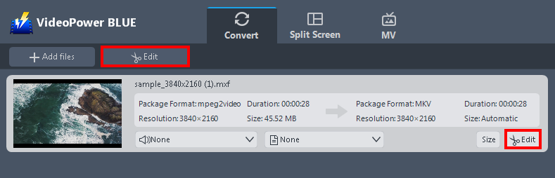 Convert format, video converter mxf to mov, edit file