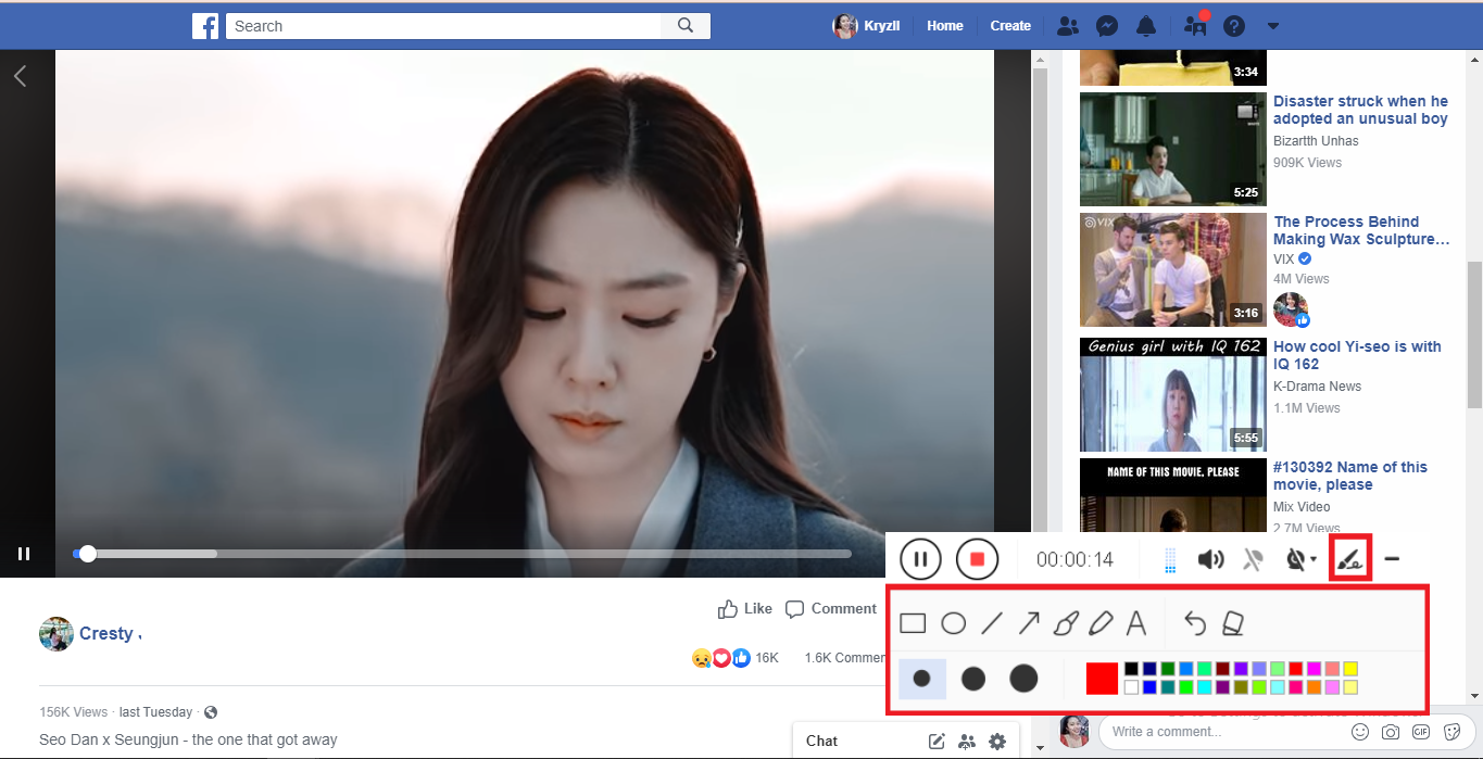 record screen, how to record facebook video call on laptop, add annotations
