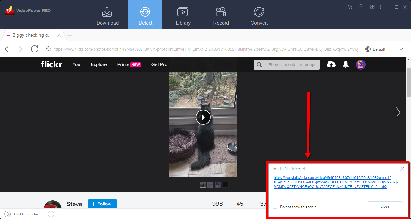 download video, how to download video from flickr app, embedded browser